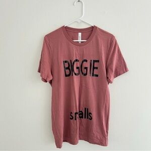 Biggie Smalls Pink Logo Tee Medium
